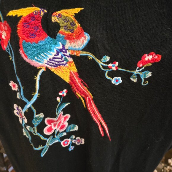 Johnny Was NWT Embroidered Fringe Cardigan - Picture 8 of 15